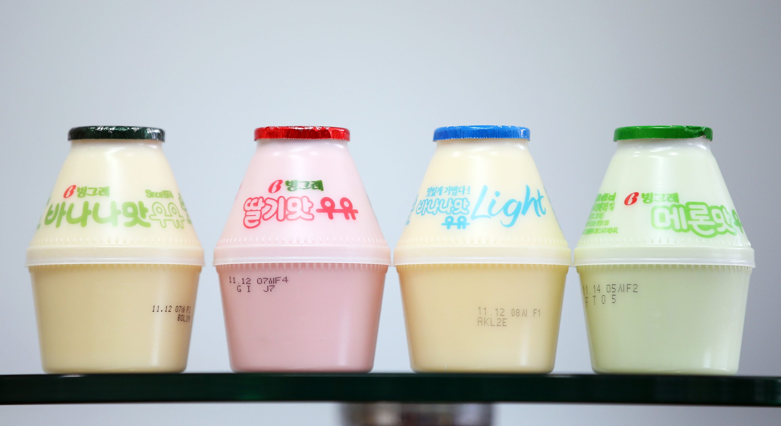 Binggrae banana milk — iconic Korean convenience store drink with Korean text on packaging