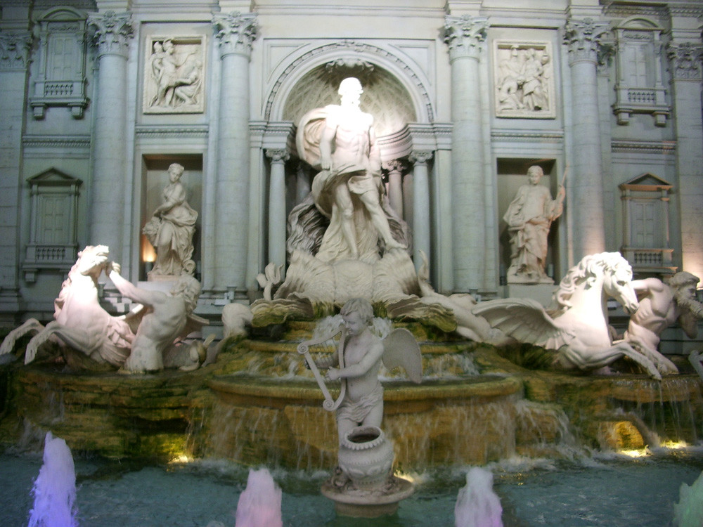 Trevi Fountain replica inside the indoor Lotte World Adventure, Seoul