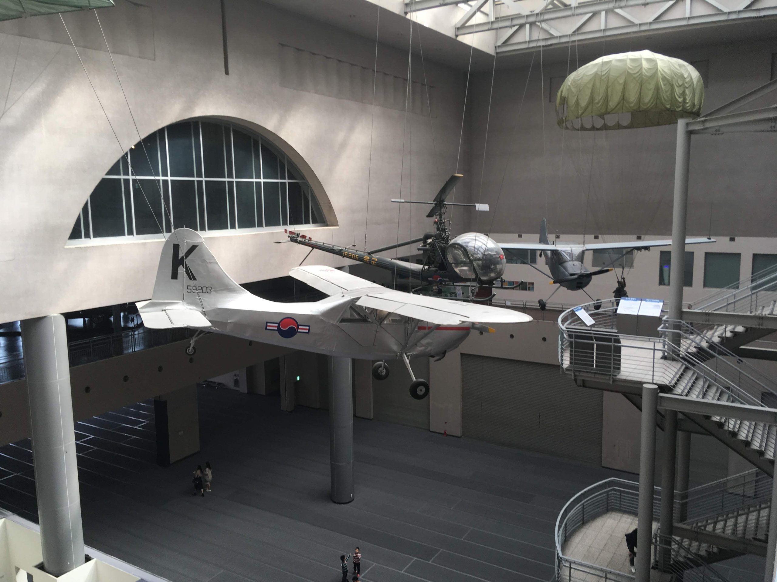 Aircraft in the indoor hall at the War Memorial of Korea