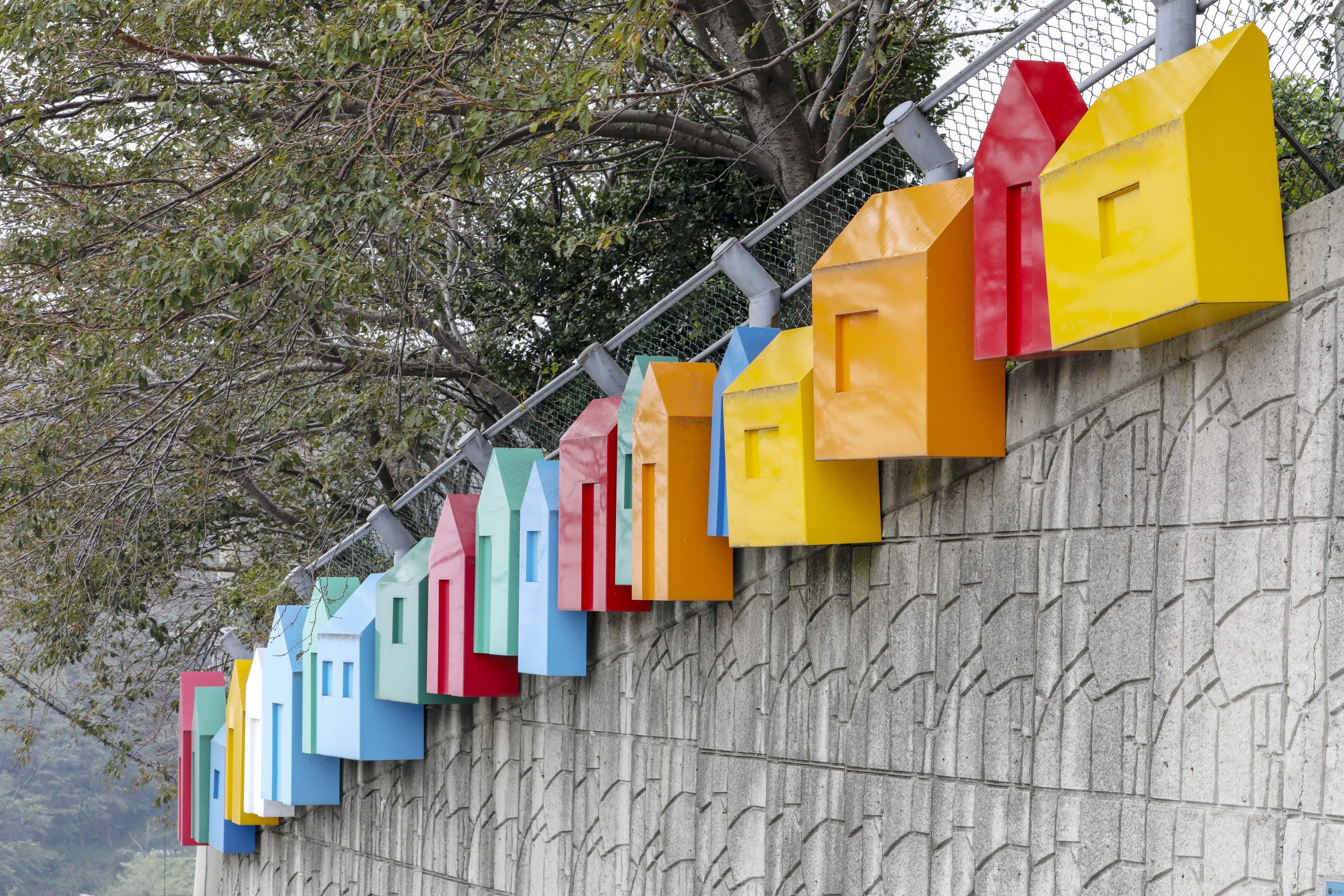 Colorful painted little-house art at Gamcheon Culture Village Busan